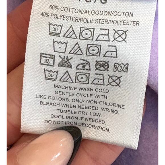 NWT WILDFANG Lavender Wild Feminist Cotton Hoodie Statement Large - Picture 6 of 6